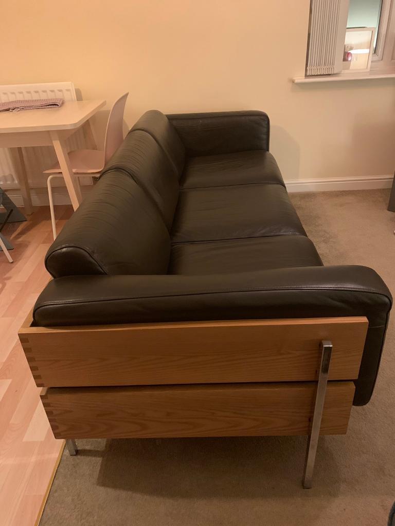 Iconic Habitat Robin Day Forum Italian Leather 3Seater Sofa in Radyr, Cardiff Gumtree