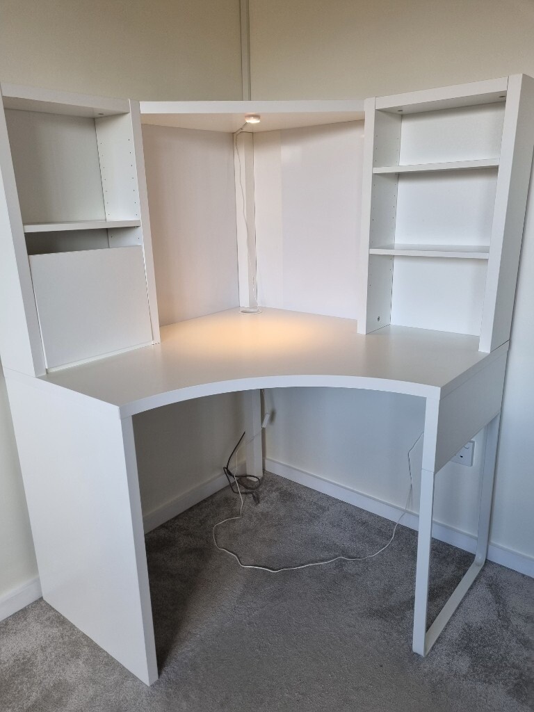 Ikea Micke corner desk/workstation in white in Abingdon, Oxfordshire