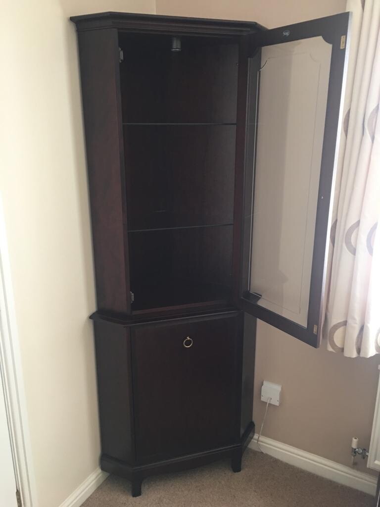 Stag Minstrel Mahogany Corner Display Unit in Bromley Cross