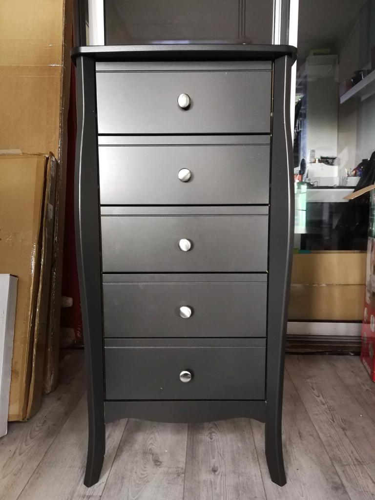 Black narrow chest of drawers in Eccles, Manchester Gumtree