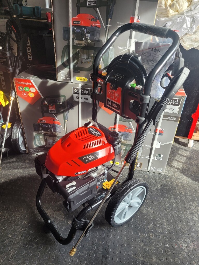 NEW Scheppach HPC2600 Petrol Pressure Washer 3200w 173cc 200 Bar in
