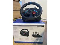 Logitech g29! PS4 ps3 ps5 PC. Like new!!