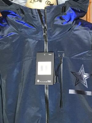 Pre-owned Nike Dallas Cowboys Sideline Fuse Players Cape Jacket Hoodie Size 2xl Men $400 In Blue