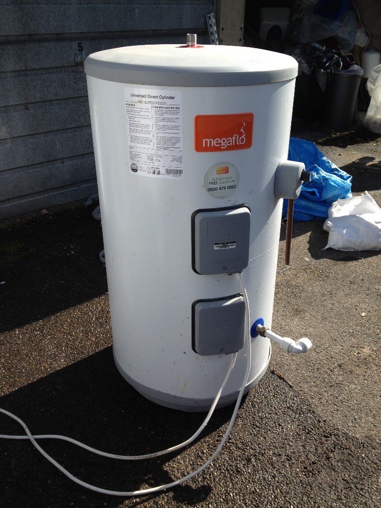Megaflow direct water heater. 125 litre cap , Used for temporary