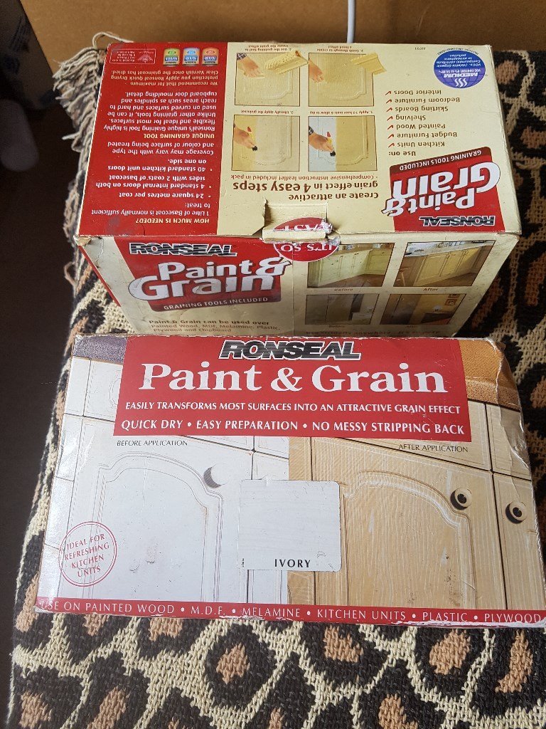 RONSEAL 'Paint & Grain' Ivory Paint set x2. Bought but never used. in