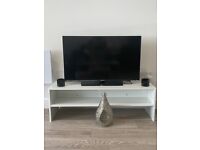 vidaXL TV Cabinet High Gloss White 120x40x40cm Chipboard HiFi Stand Sideboard