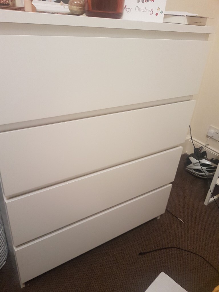 Ikea Chest Of Drawers White Malm 4 Drawers In Haymarket