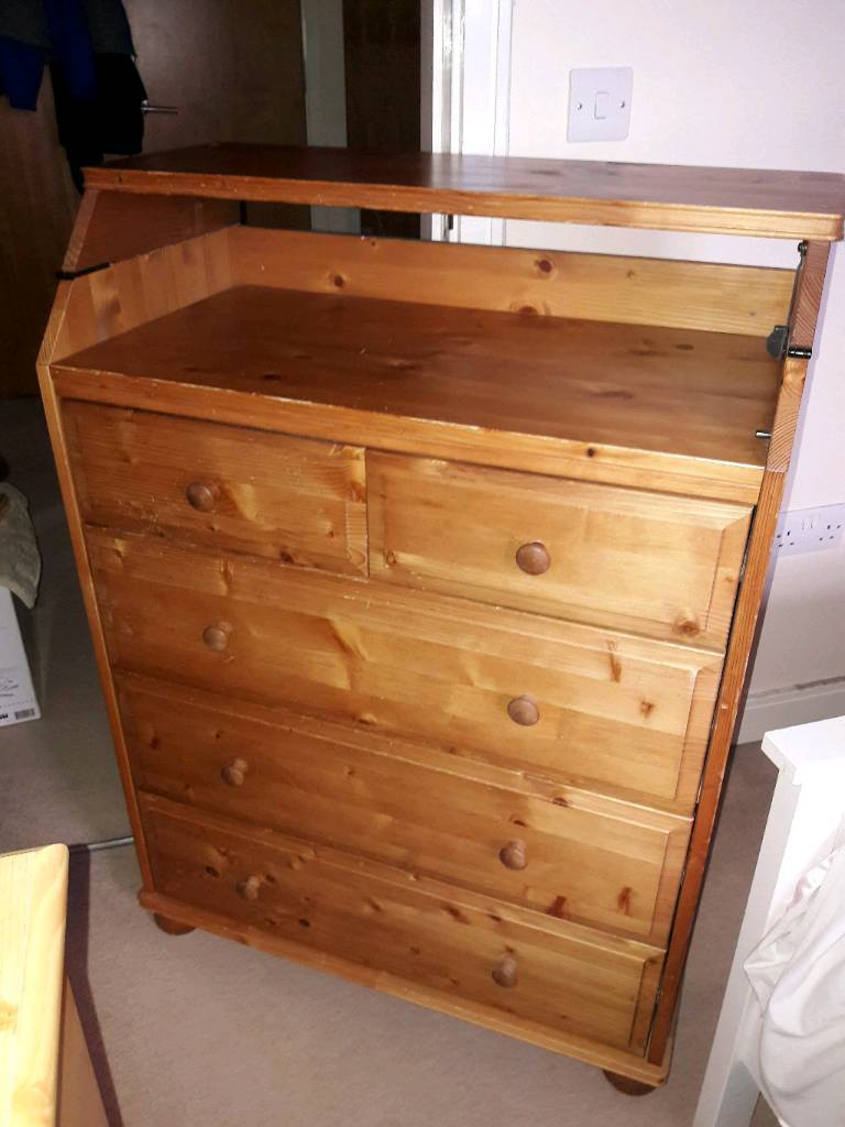 Pine chest of drawer/bookshelves/ baby changing unit with drawers in