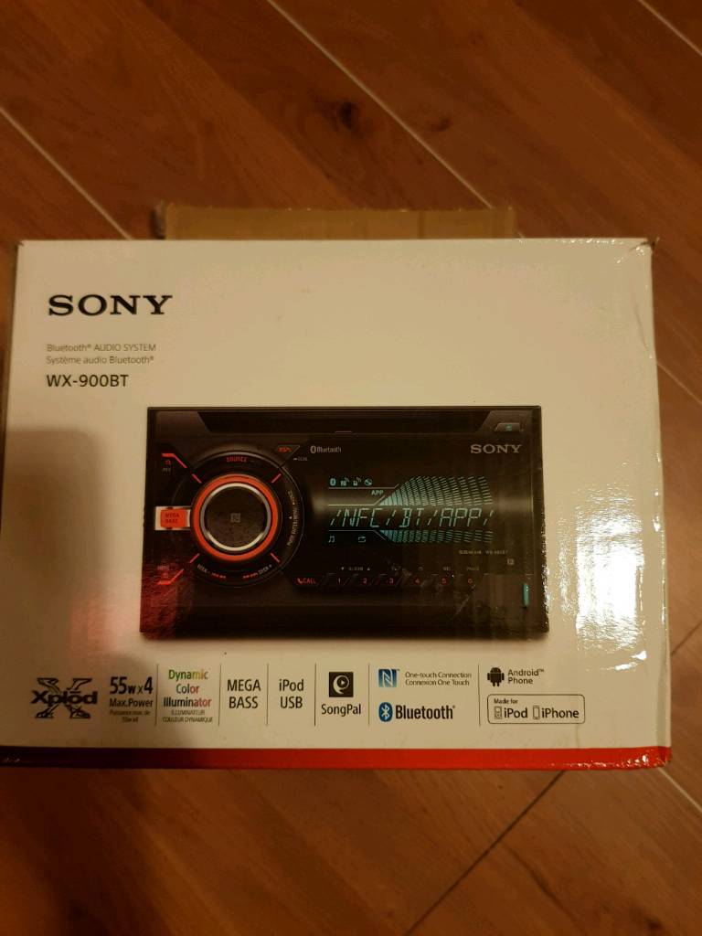 Double din Sony car stereo Bluetooth, android/iOS connection, in