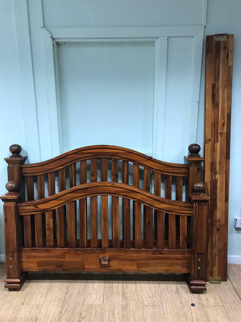 Solid chunky Mexican pine king size bed | in Kirkintilloch ...