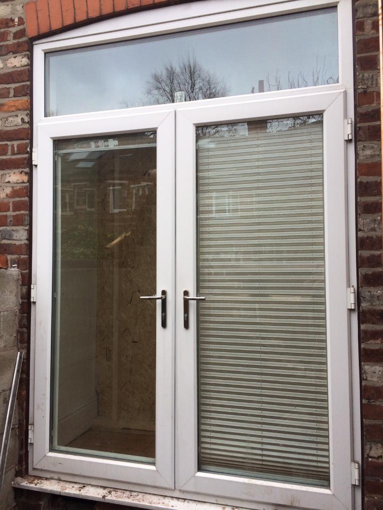 UPVC patio doors with Hillary's blinds in Withington, Manchester