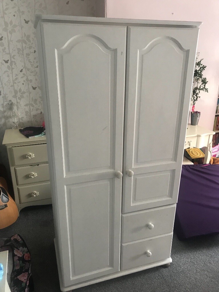 Painted Solid Pine Wardrobe in Plymouth, Devon Gumtree
