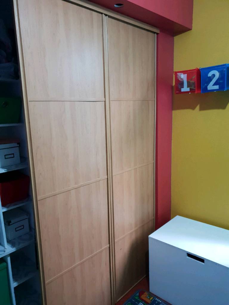 Wickes Stanley Sliding Wardrobes With Rails Oak Effect