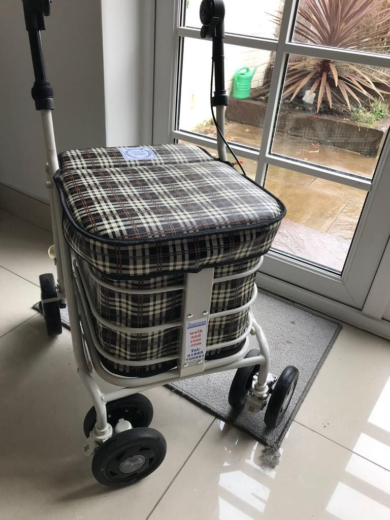 Walk and Rest Shopping Trolley in