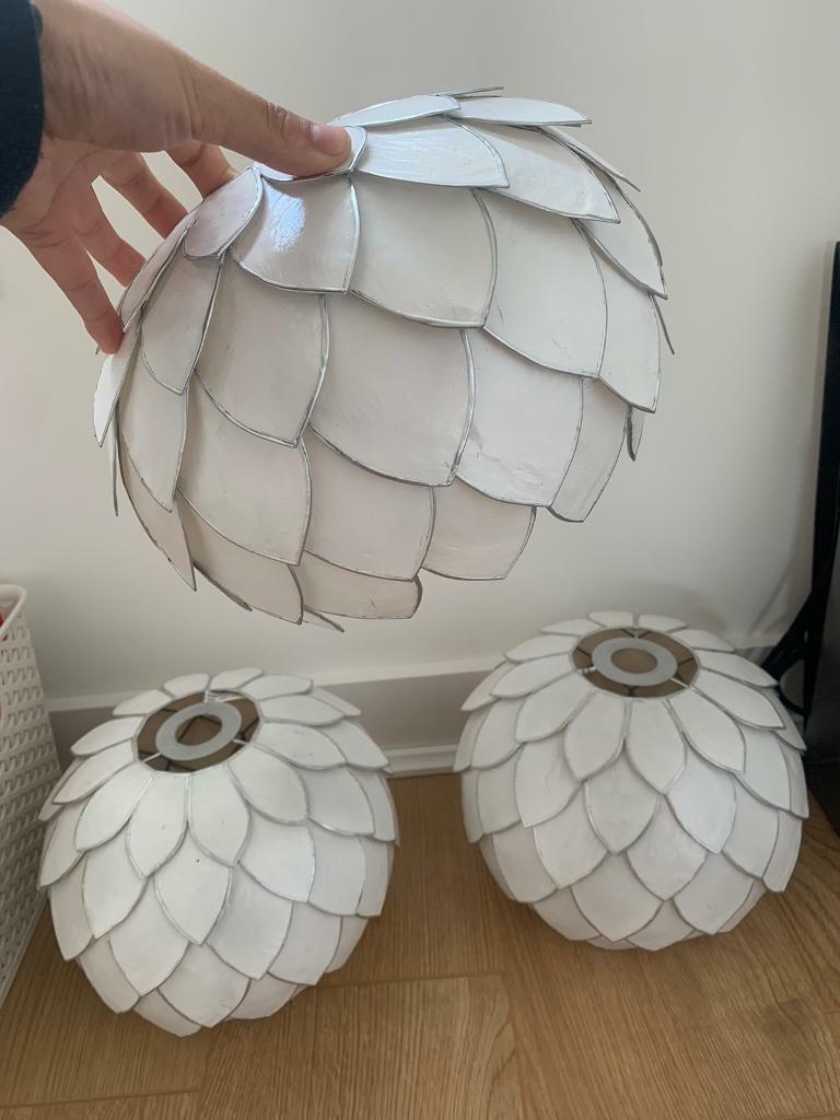 3x DUNELM floral lotus ceiling light shades in Fishponds, Bristol Gumtree