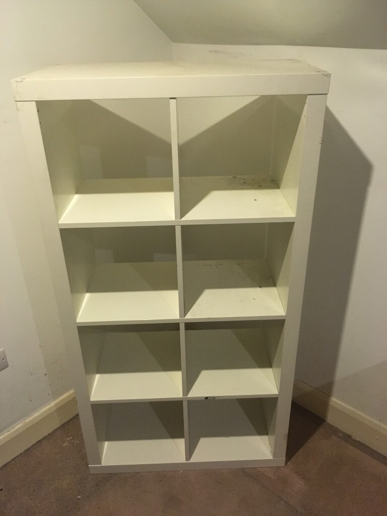 Ikea KALLAX White Shelving unit, free standing cube shelving and cube