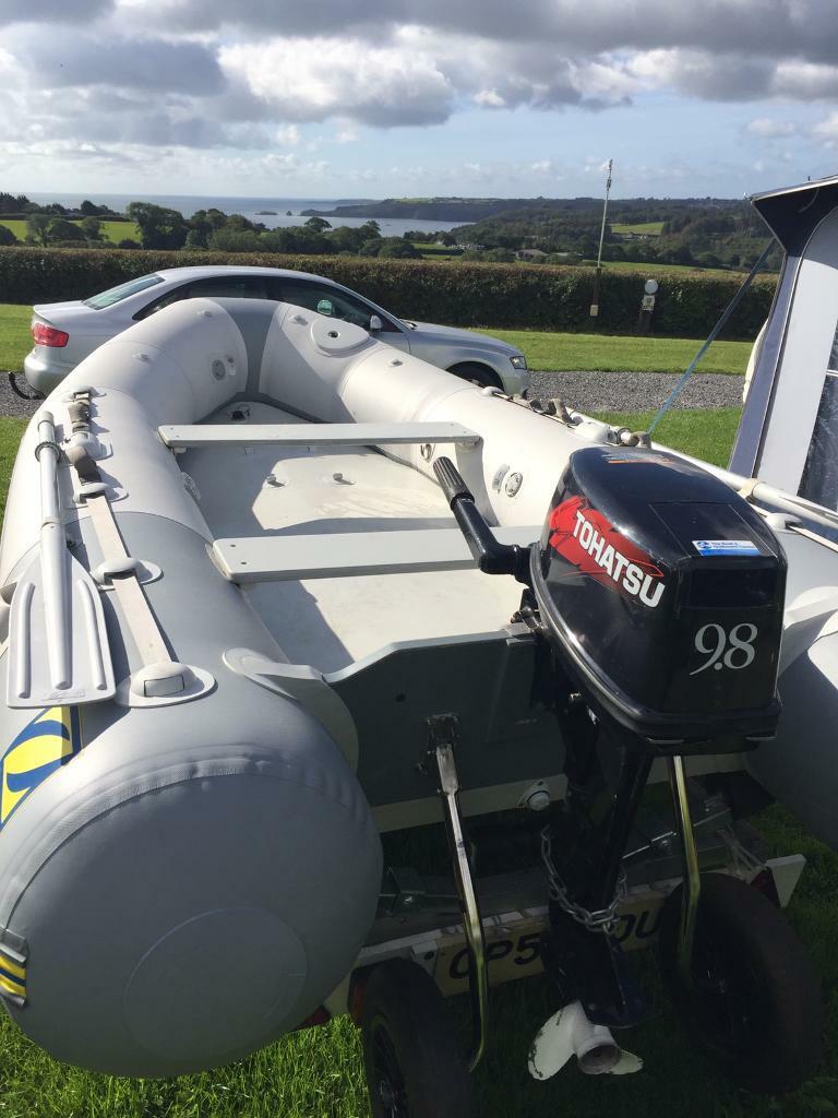 Zodiac inflatable boat dinghy tender rib acti V Fast roller tohatsu 9.8