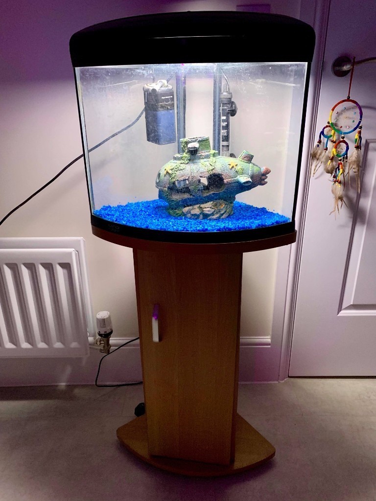 DELIVERY 30litre AquaOne corner aquarium starter kit with stand and