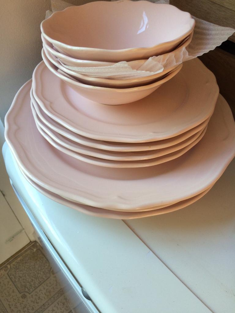 Ikea pink ark plates side plates and bowls set of 4 in Pontprennau, Cardiff Gumtree