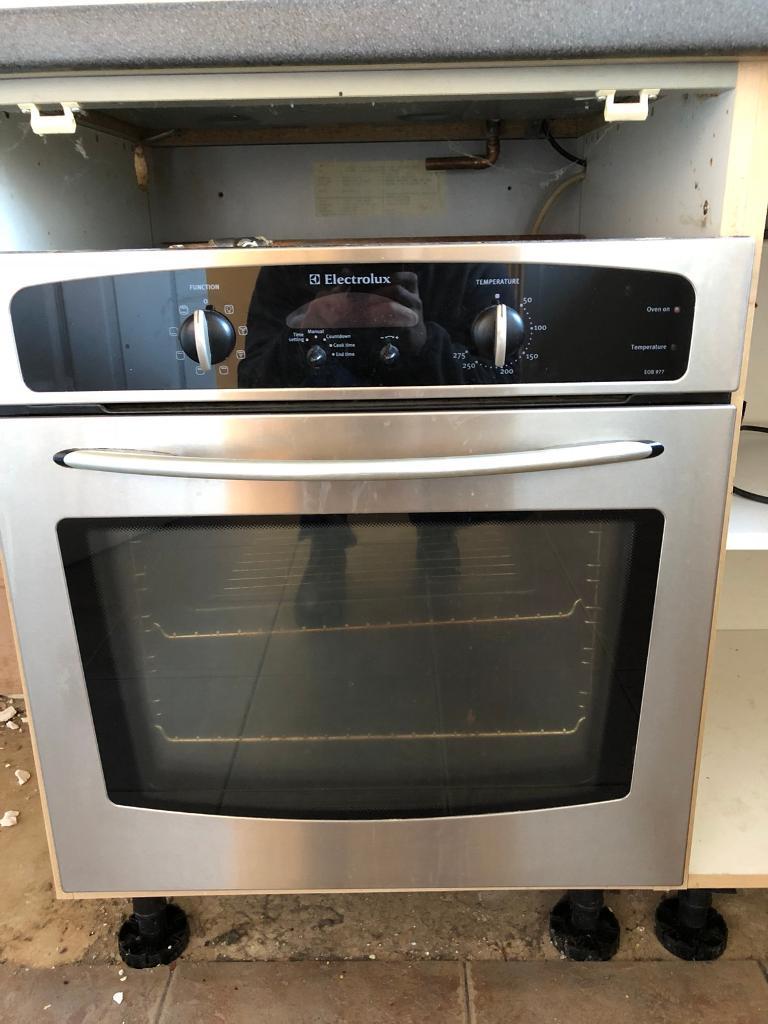 Electrolux stainless steel & black single oven in Milton Keynes