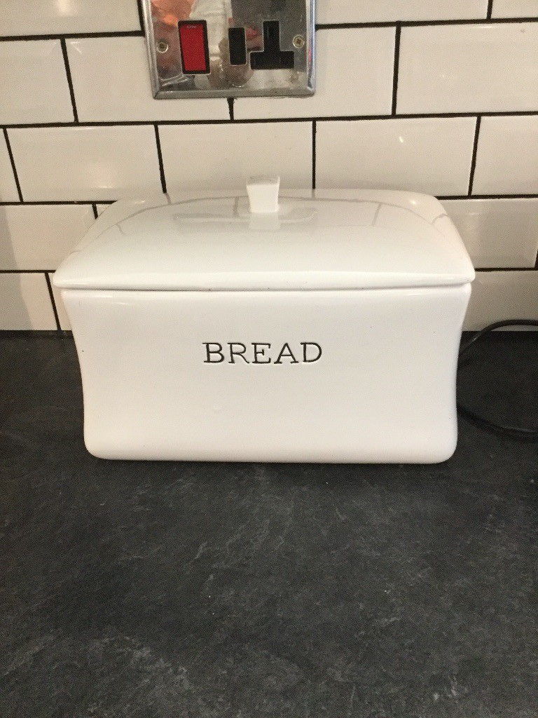 As new white ceramic bread bin in Plymouth, Devon Gumtree