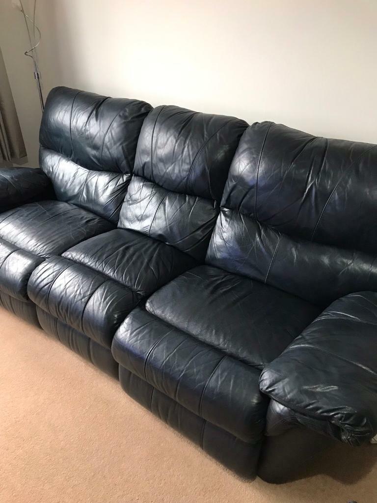 Navy blue lazy boy electric recliner sofa 3 seater!!! in Bournemouth