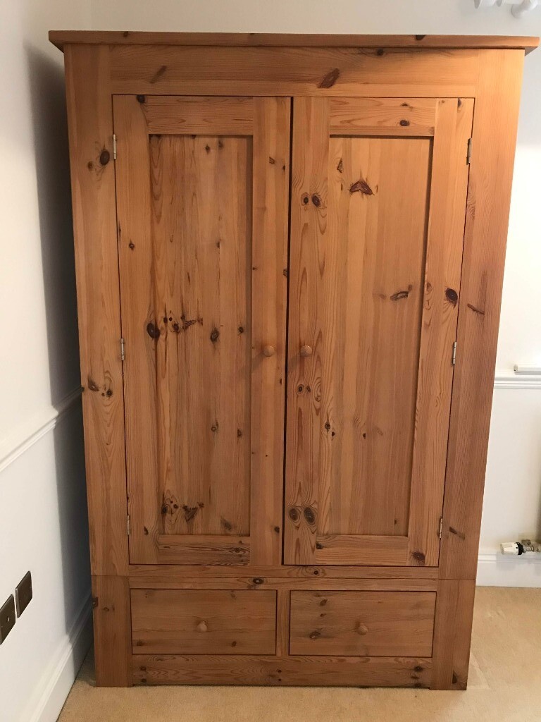 Solid Wood Wardrobe With 2 Drawer Base Unit In Selby North