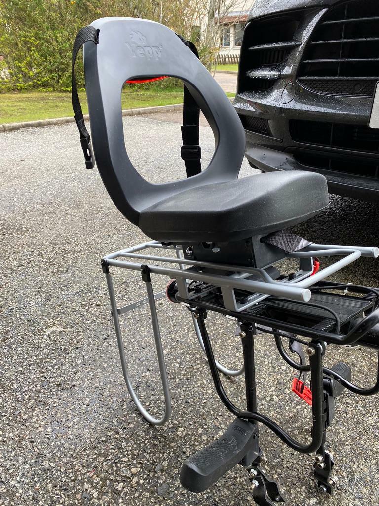 Yepp junior bicycle child seat with bike adapter and rack extension