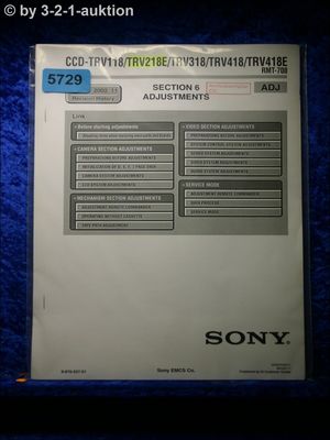 Sony Service Manual CCD TRV118 TRV218E TRV318 TRV418 TRV418E ADJ (#5729)