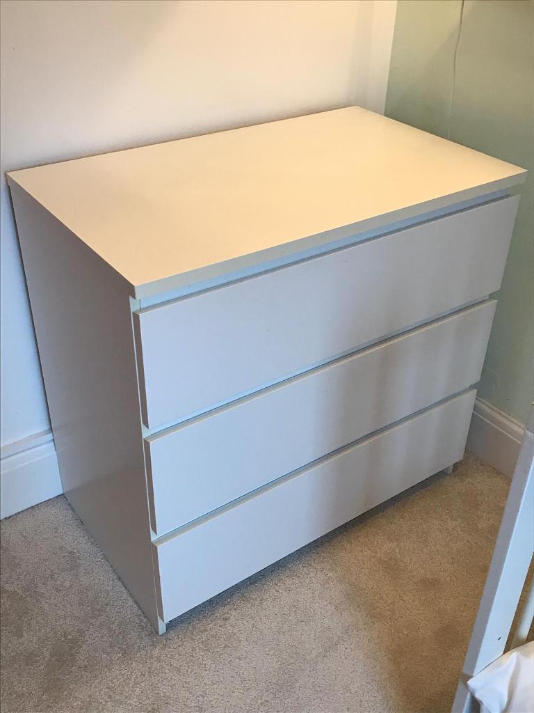 Ikea Malm Three Drawer Unit White In Newport Gumtree