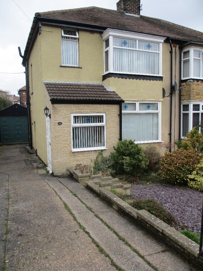 Three bedroom semi detached house with drive and garage 