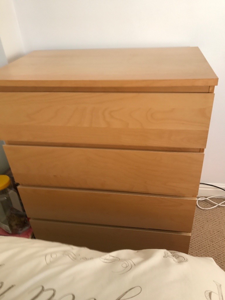 Ikea Malm 4 drawer chest of drawers in beech in Halifax, West