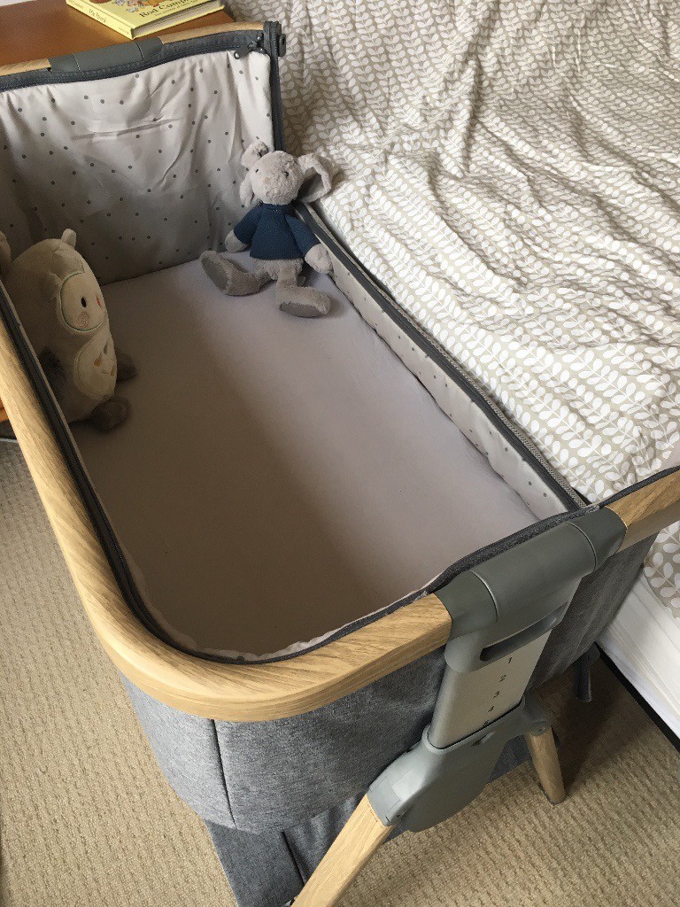 Tutti Bambini CoZee bedside crib (like next2me) charcoal in Maryhill, Glasgow Gumtree