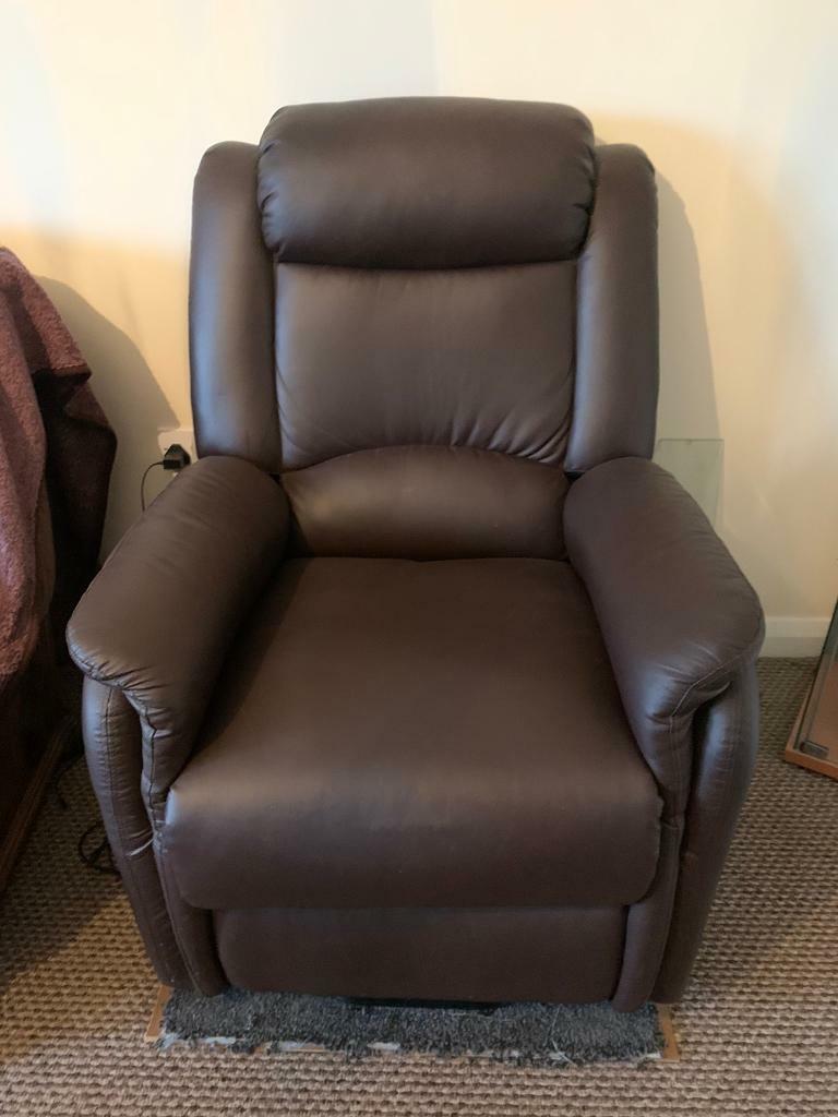Brown leather recliner chair in Darlington, County Durham Gumtree