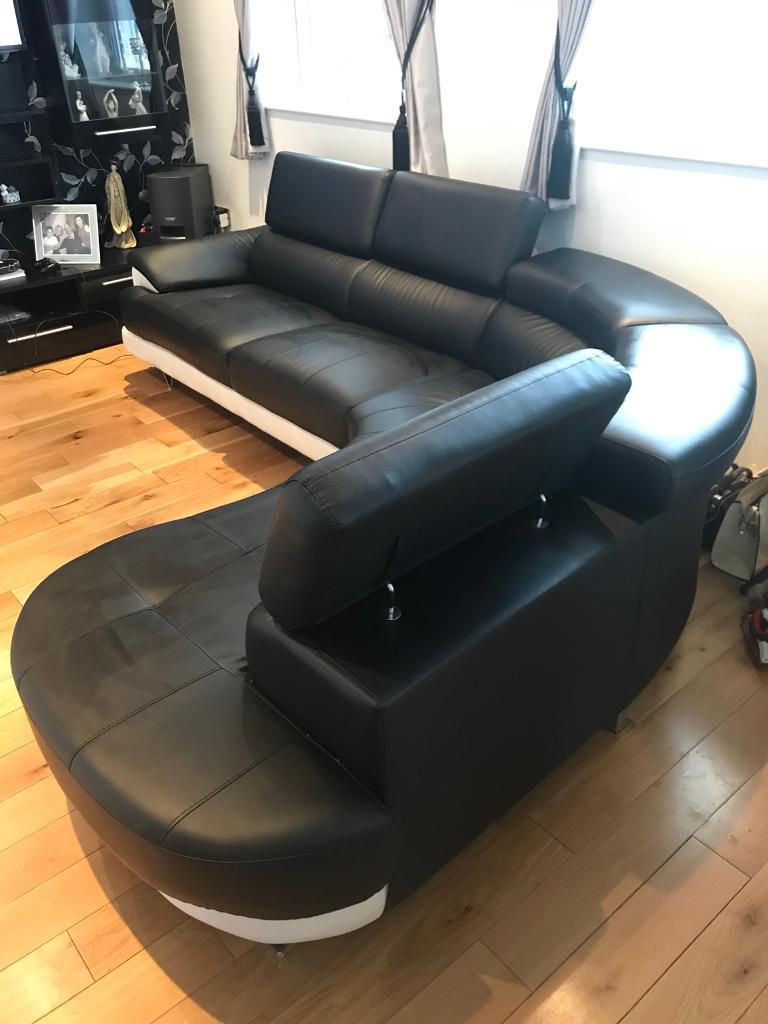 Cheap White Leather Corner Sofa