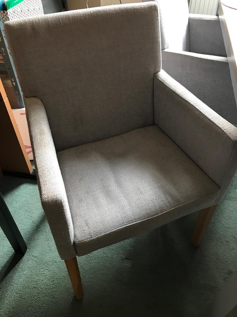 Six dining room chairs - grey and oak legs | in Brighton, East Sussex