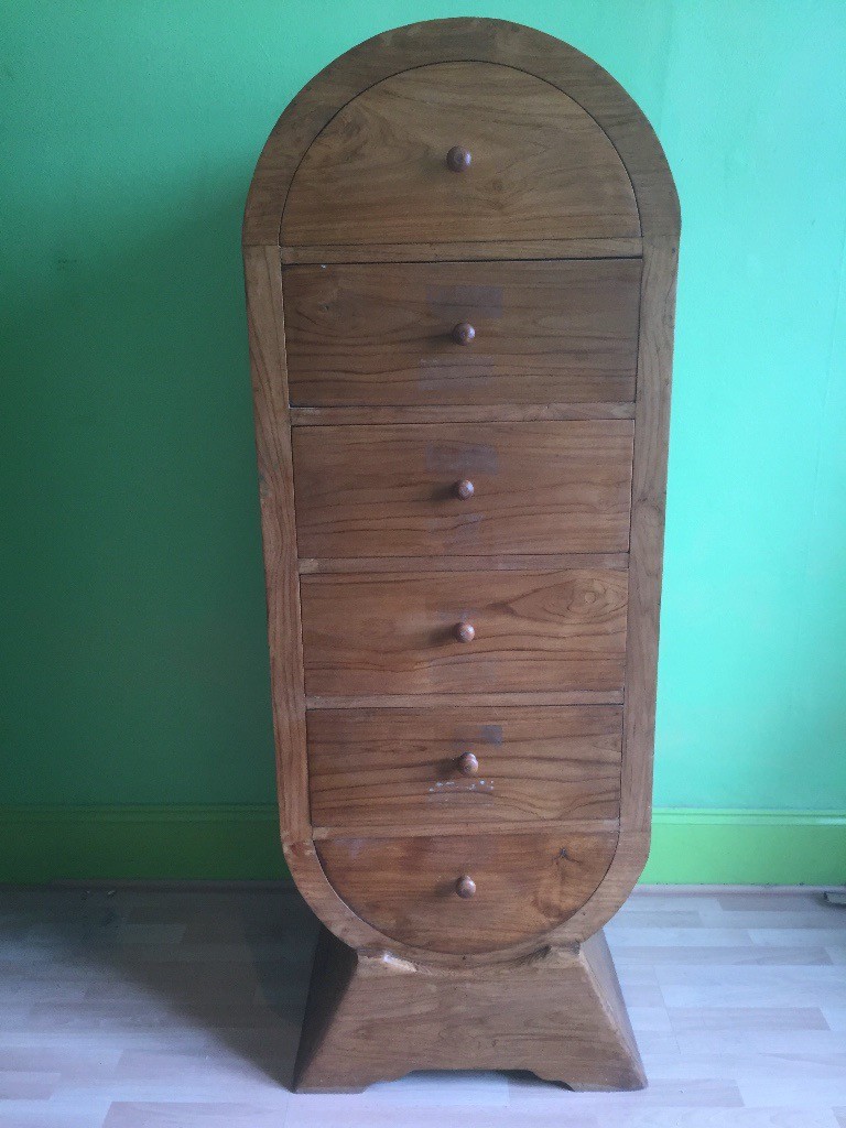 Chest of Drawers Curved Solid Wood in Stockport, Manchester Gumtree