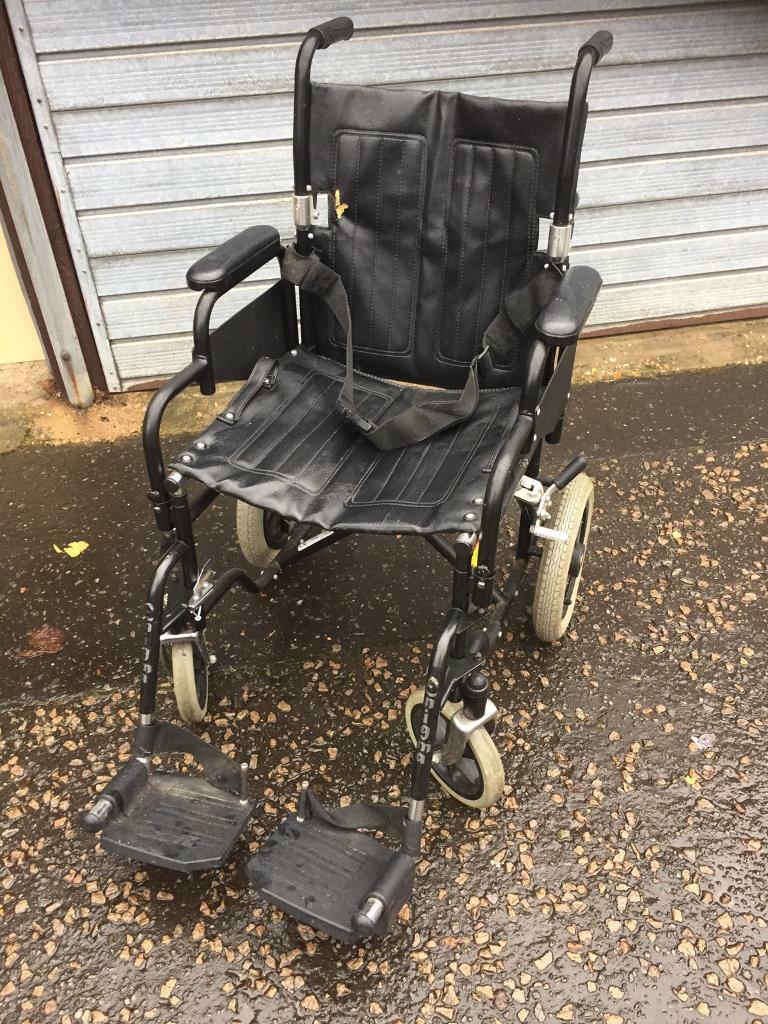 Foldable black wheelchair, can deliver | in Norwich, Norfolk | Gumtree