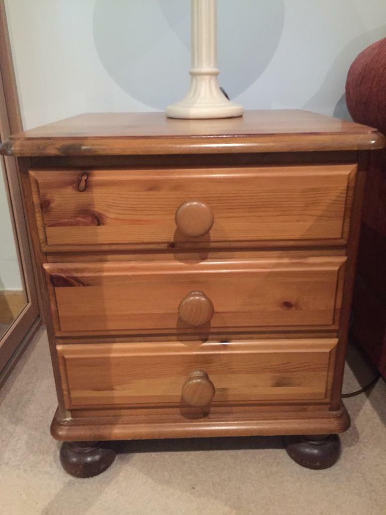 Solid pine bedside table in Dundonald, Belfast Gumtree