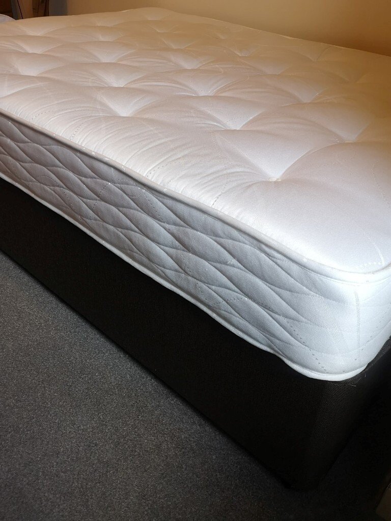 Double size Beaumont 1000 mattress + Bed (Used for less than one year!) in St Andrews, Fife