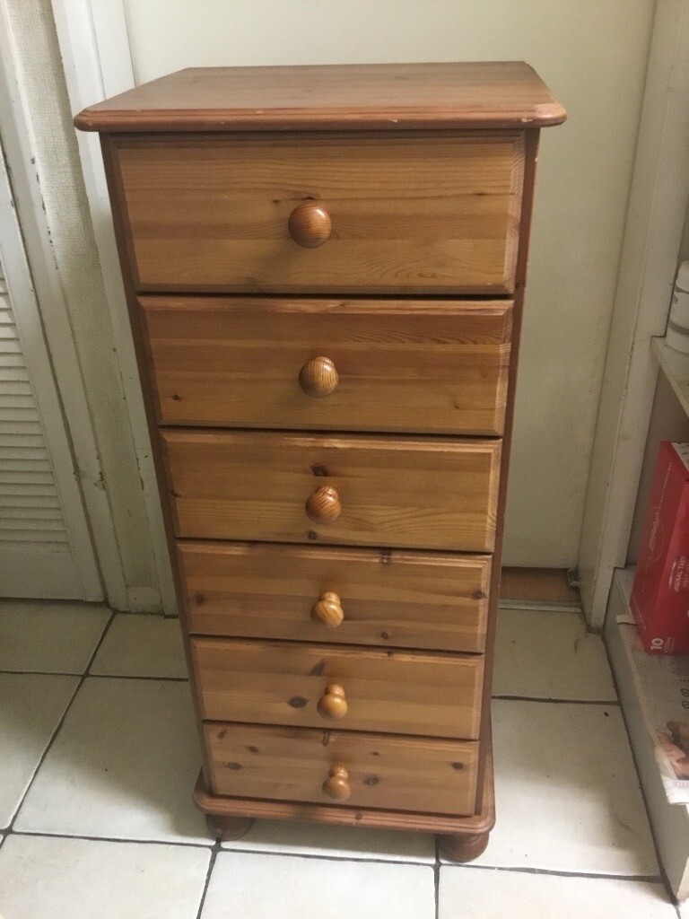 Pine Tall Boy Chest Drawers X6 In Woking Surrey Gumtree