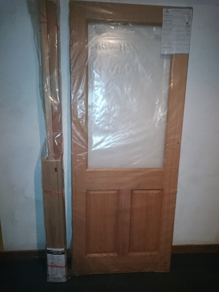 ***SOLD PENDING COLLECTION*** BRAND NEW SEALED Hardwood Exterior Door