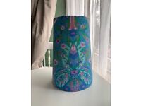Lampshade, handmade, vintage 1970s fabric, tall tapered