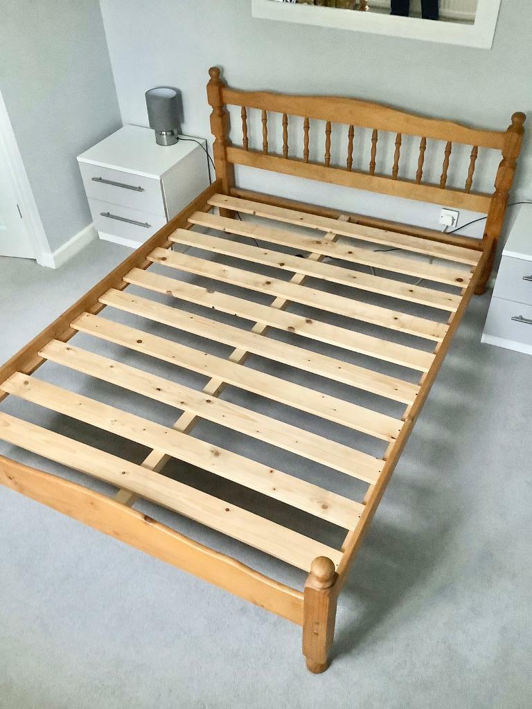 King size pine bed frame in Wakefield, West Yorkshire Gumtree