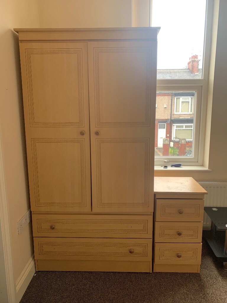 Light brown wooden wardrobe in Middlesbrough, North Yorkshire Gumtree