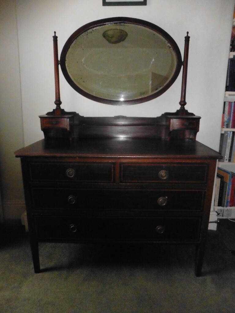 Vintage Wooden Dresser with Oval Mirror in Sheffield, South Yorkshire
