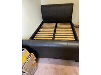 Torino Double Leather Bed IMMACULATE 