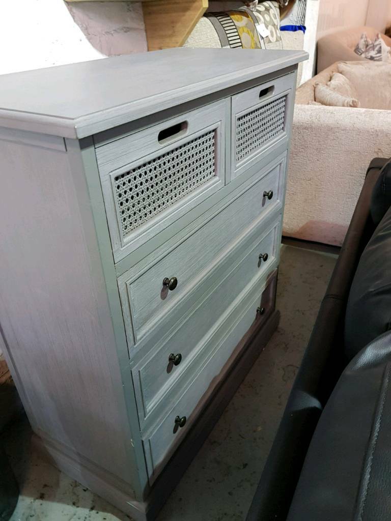 Lucy Cane Grey 5 Drawer Chest DELIVERY AVAILABLE in Stockport