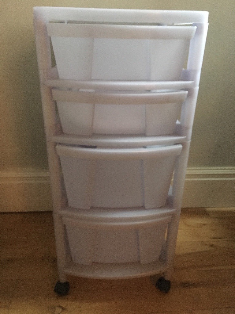 Light Purple Plastic Drawers Storage For Toys Crafts Bedside Table In