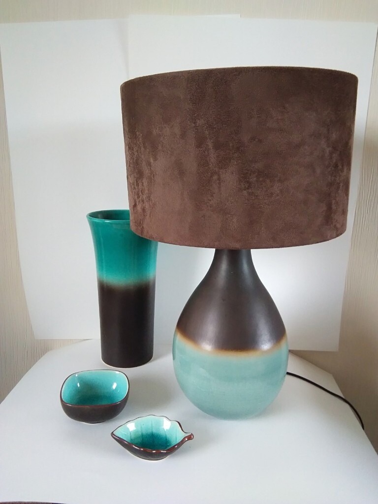 Large Table Lamp Vase Trinket Dish Ornaments Brown Duck